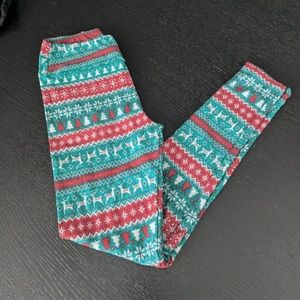 Lularoe OS Christmas Leggings